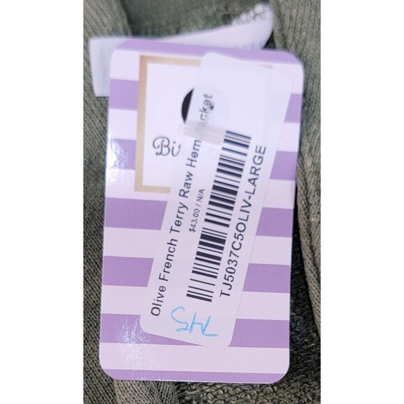 Zenana Jacket Green Long Sleeve Shawl Collar Cardigan Buttons Womens Large New - Picture 7 of 10